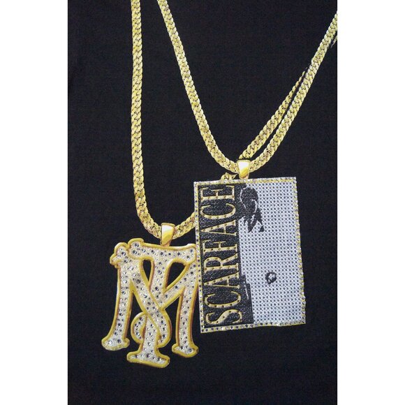 Scarface Gold Chain T-Shirt - Picture 2 of 10